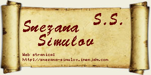 Snežana Simulov vizit kartica
